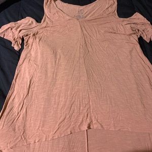 Cold Shoulder Blush Top